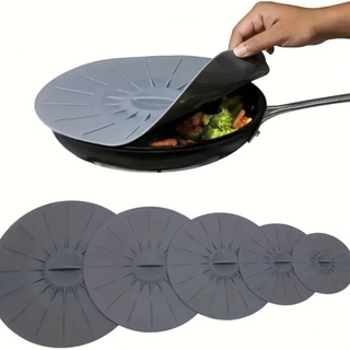 Tampas Panela Silicone Universal Reutilizável Elástica Tampas Silicone KIT 5 Peças em Oferta na Shopee