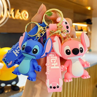 Chaveiro Stitch Angel Lilo Kit 2 unidades Casal 3D - Leve o Amigo Alienígena para onde voc...