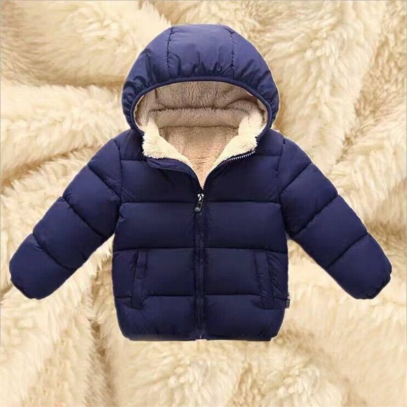 Bebê Meninos Meninas Jaquetas Acolchoadas Inverno Grosso Quente Casacos Com Capuz Cashmere Outerwear Crianças Roupas