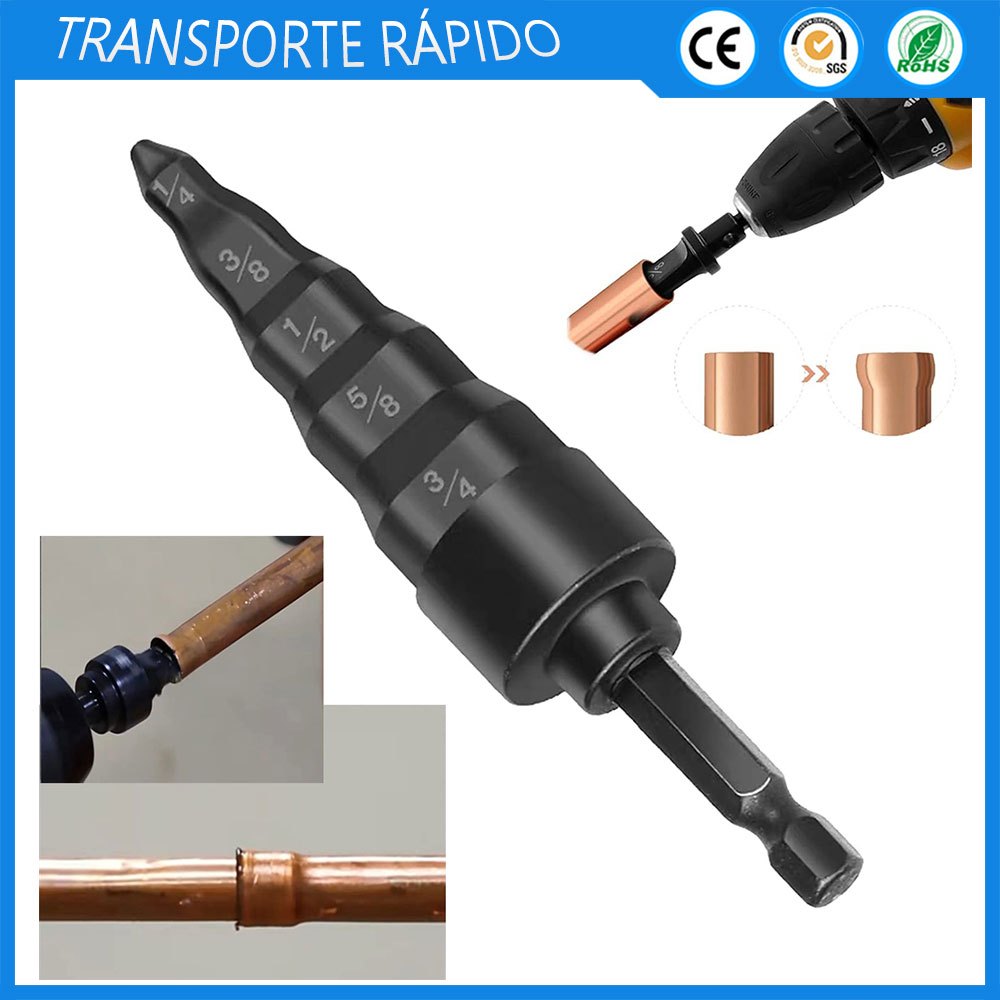 Expansor de tubo de cobre de ar condicionado cinco em um, expansor de tubo, haste Hexagonal, expansor de tubo de cobre
