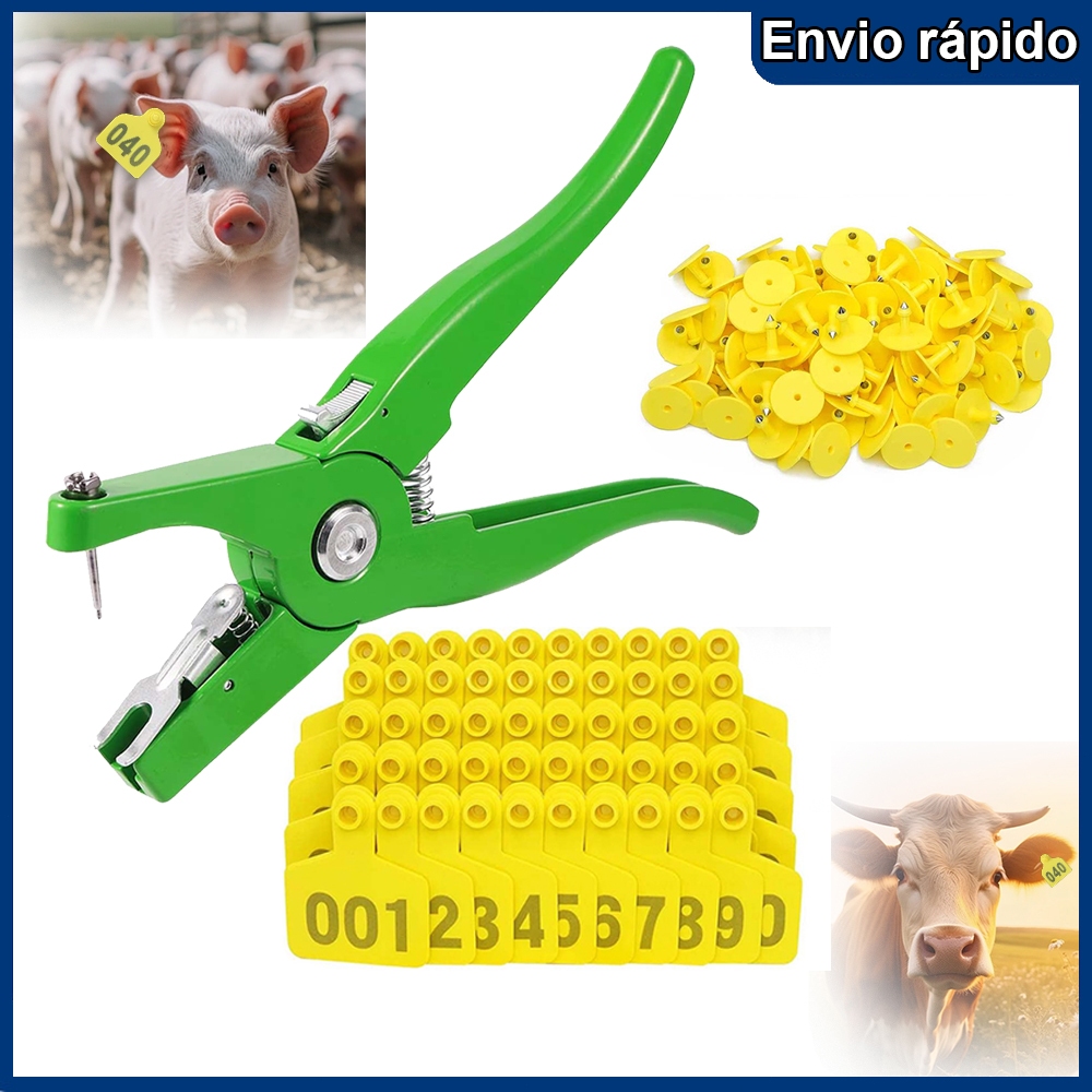 Etiqueta de ouvido Niu No. 001-100 Alicate de etiqueta de orelha Animal Etiqueta de orelha Niu Cabra Ovelha Porco