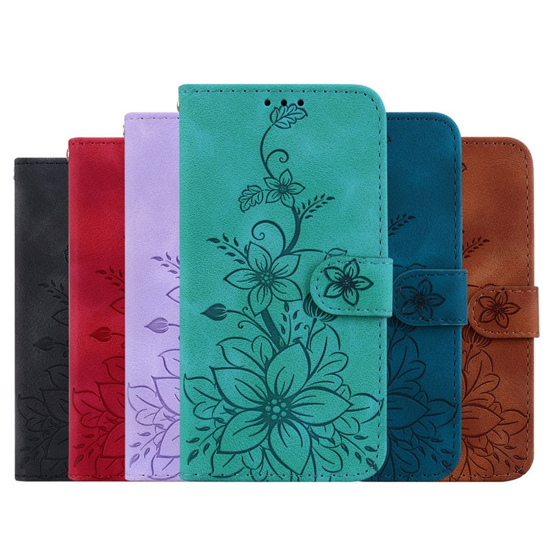 Capa De Couro Flip Para Motorola Moto E13 E14 E15 E20 E22 E22i E30 E32 E40 G05 G