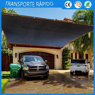 Preto ao ar livre varanda carro galpão pára-sol Net protetor solar borda perfuração quatro cantos pára-sol