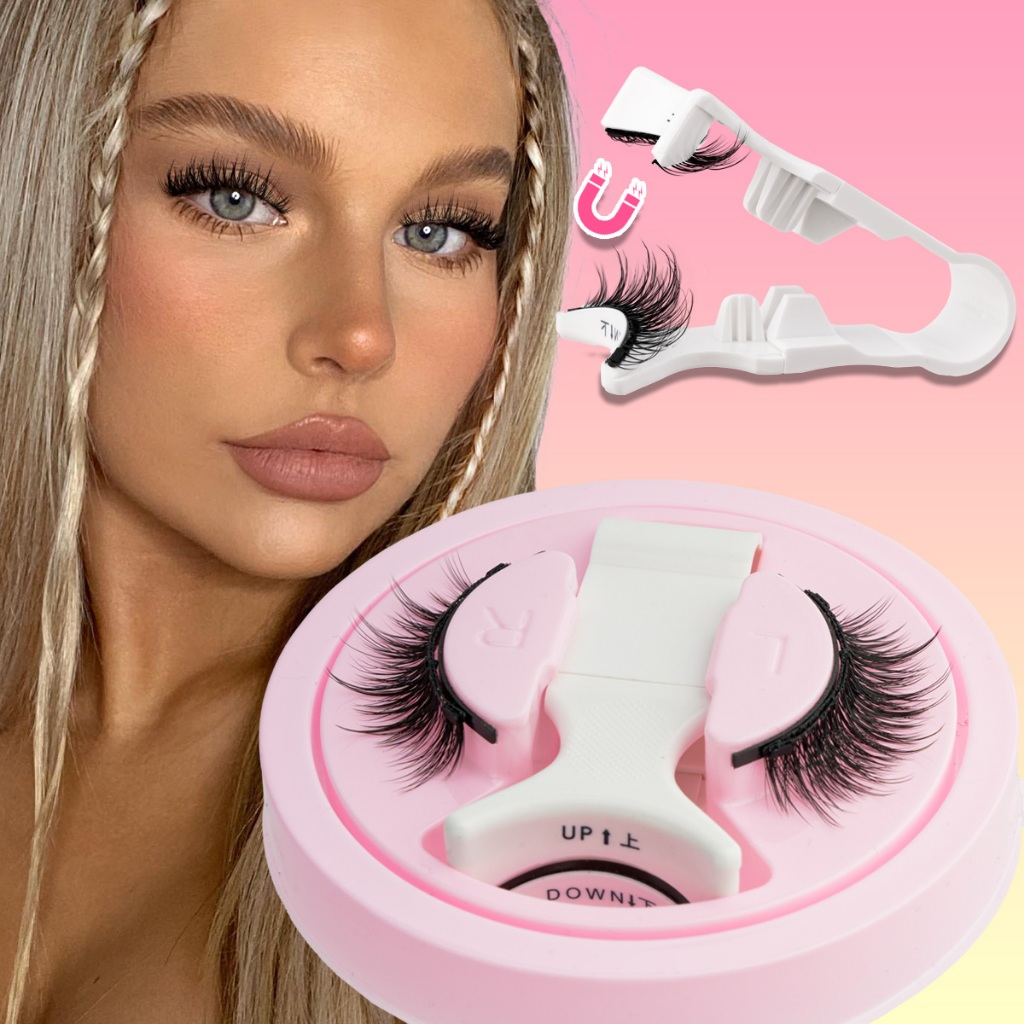 YSDO Conjunto De Cílios Magnéticos Reutilizáveis , 1 Par , Sem Necessidade De Cola , Kit De Extensão Postiços Naturais em Oferta na Shopee