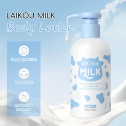 LAIKOU Leite Loção Corporal Suave Nutrir Pele Hidratação Profunda Brilho 200g