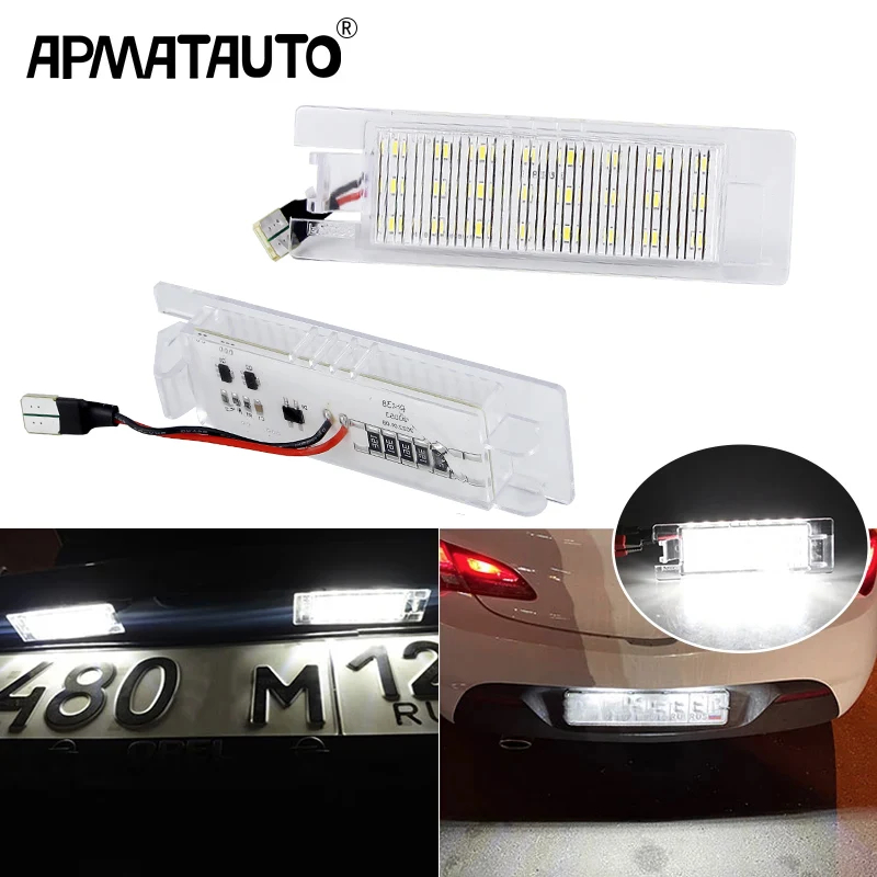 2Pçs Branco LED Número Luzes Da Placa De Licença Para Fiat Tipo Doblo Seicento 500L PUNTO Grande Multipla Marea Palio
