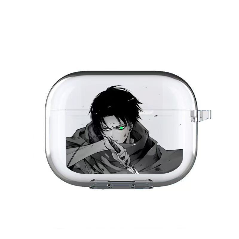 Capa protetora de capitão Attack on Titan Levier adequada para airpods 1/2 3 pro2 capa protetora