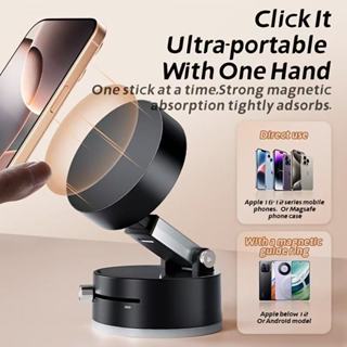 360 Graus Dobrável Rotação Forte Vácuo Adsorção Magnética Titular Do Telefone Do Carro para iphone em Oferta na Shopee