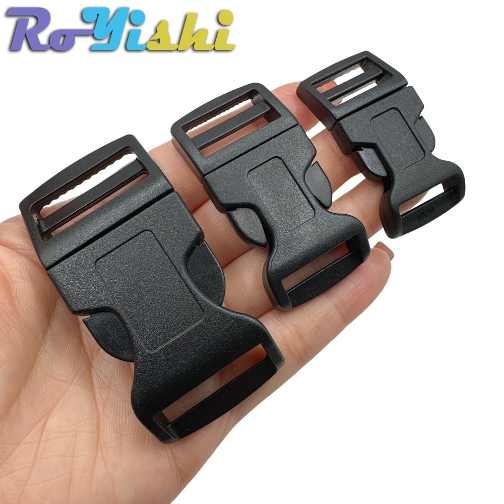 4 Unidades/Pacote Plástico Curvado Fivela De Liberação Lateral Coleira De Cachorro Paracord Pulseira Mochila Saco Peças