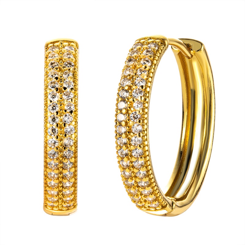 AnuClub Brincos Redondos em Cobre Banhado a Ouro - Luxo Acessível com Durabilidade Promoção Relâmpago Frete Grátis em Oferta na Shopee