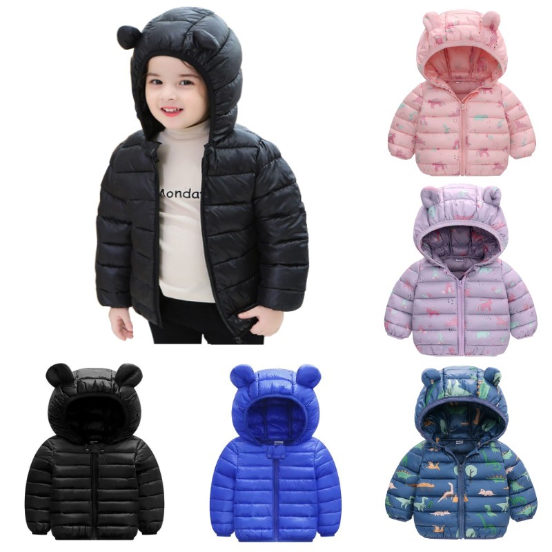 1-5 Anos De Idade Crianças Meninos Jaquetas Leves Com Capuz Outono Inverno Meninas Roupas Casuais Do Bebê