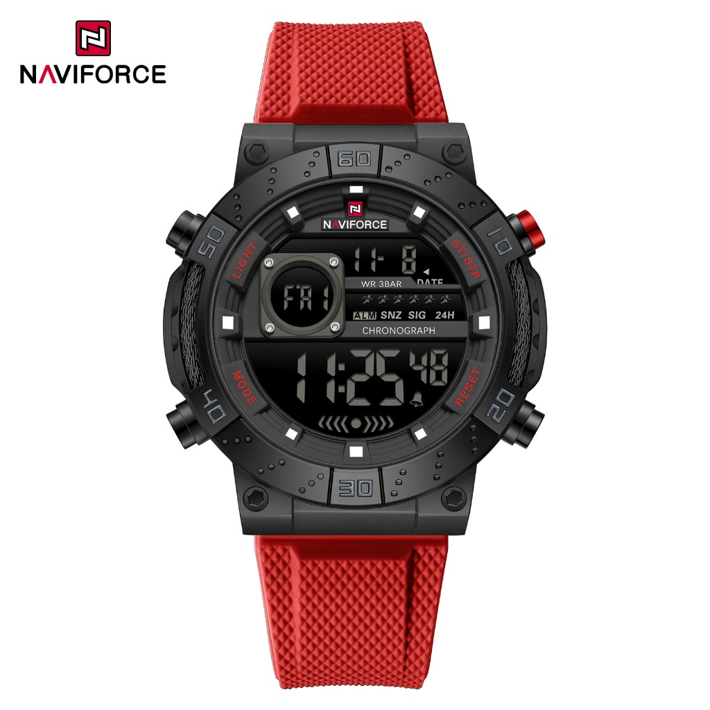 NAVIFORCE 9241T Moda Esportes Relógio Eletrônico Pulseira De Silicone Masculino - Watches