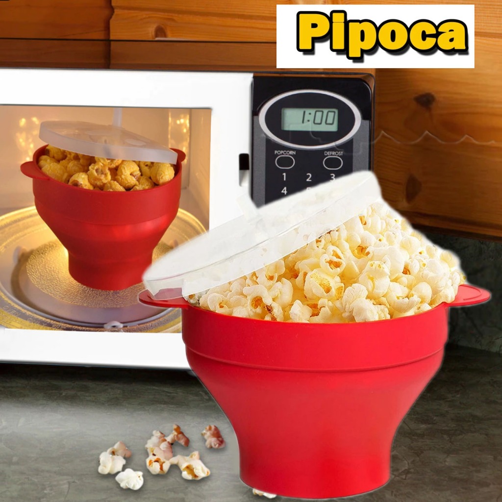 Máquina De Pipoca De Micro-Ondas Balde De Pipoca De Silicone Sem Óleo BPA Free
