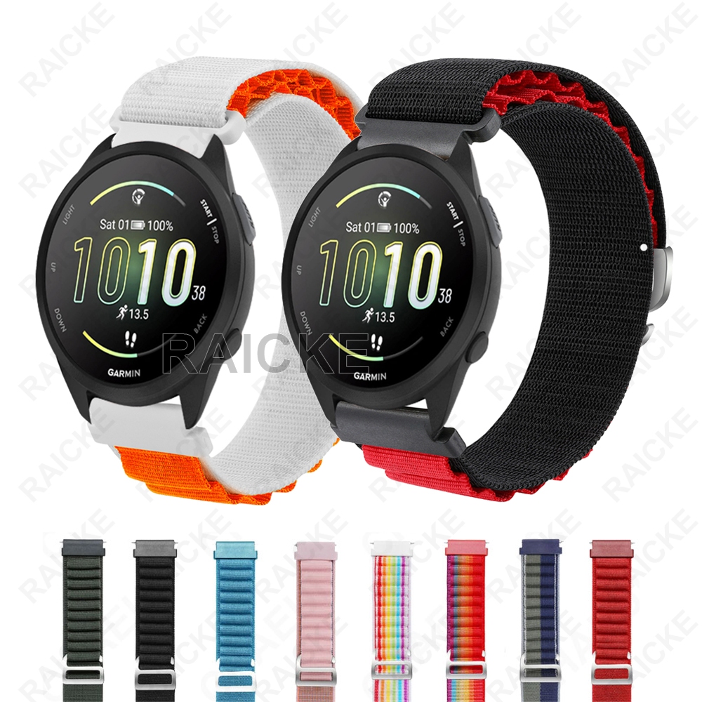 Pulseira De Nylon Respirável Para Garmin vivoactive 5 6/3 Music/Forerunner 55/165/245/645/158/168/Approach S50 em Oferta na Shopee