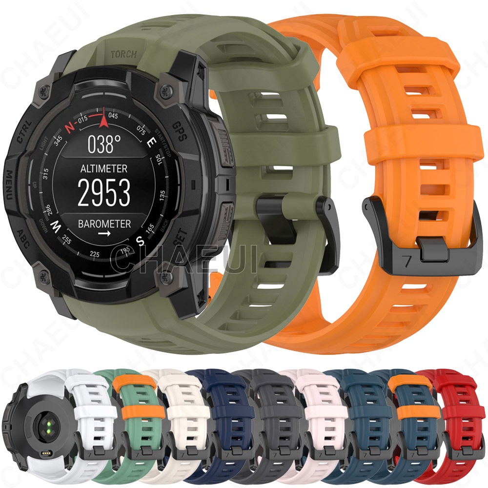 Pulseira De Silicone Esportiva , Acessórios Para Garmin Instinct 3 50mm 45mm / Instinct E 45mm 40mm