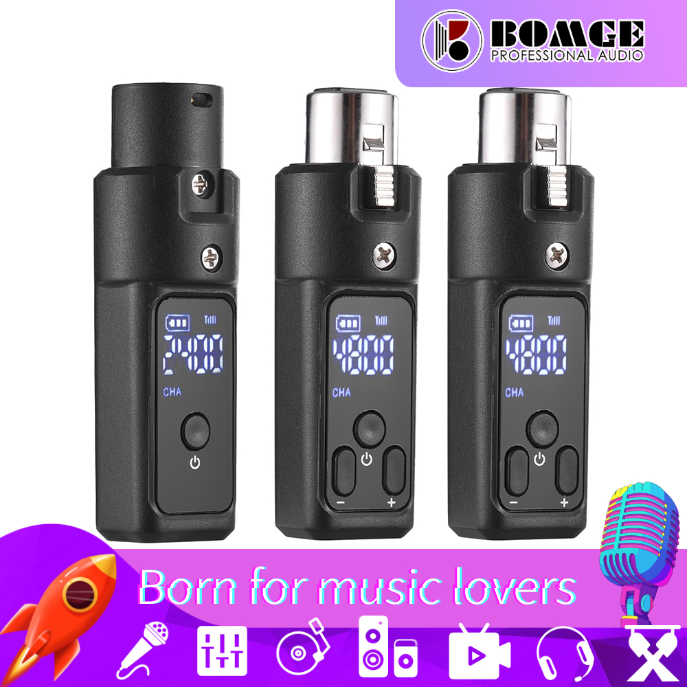 BOMGE Receptor Transmissor De Microfone Sem Fio 2.4 Ghz , Sistema MicWireless , Adaptador Recarregável , Transmissão sem em Oferta na Shopee