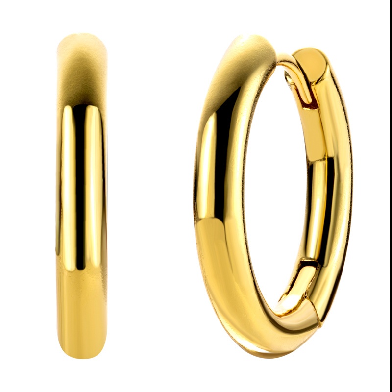 Brincos banhados a ouro de cobre AnuClub 20mm 5.1g Design redondo festa Casual frete grátis em Oferta na Shopee