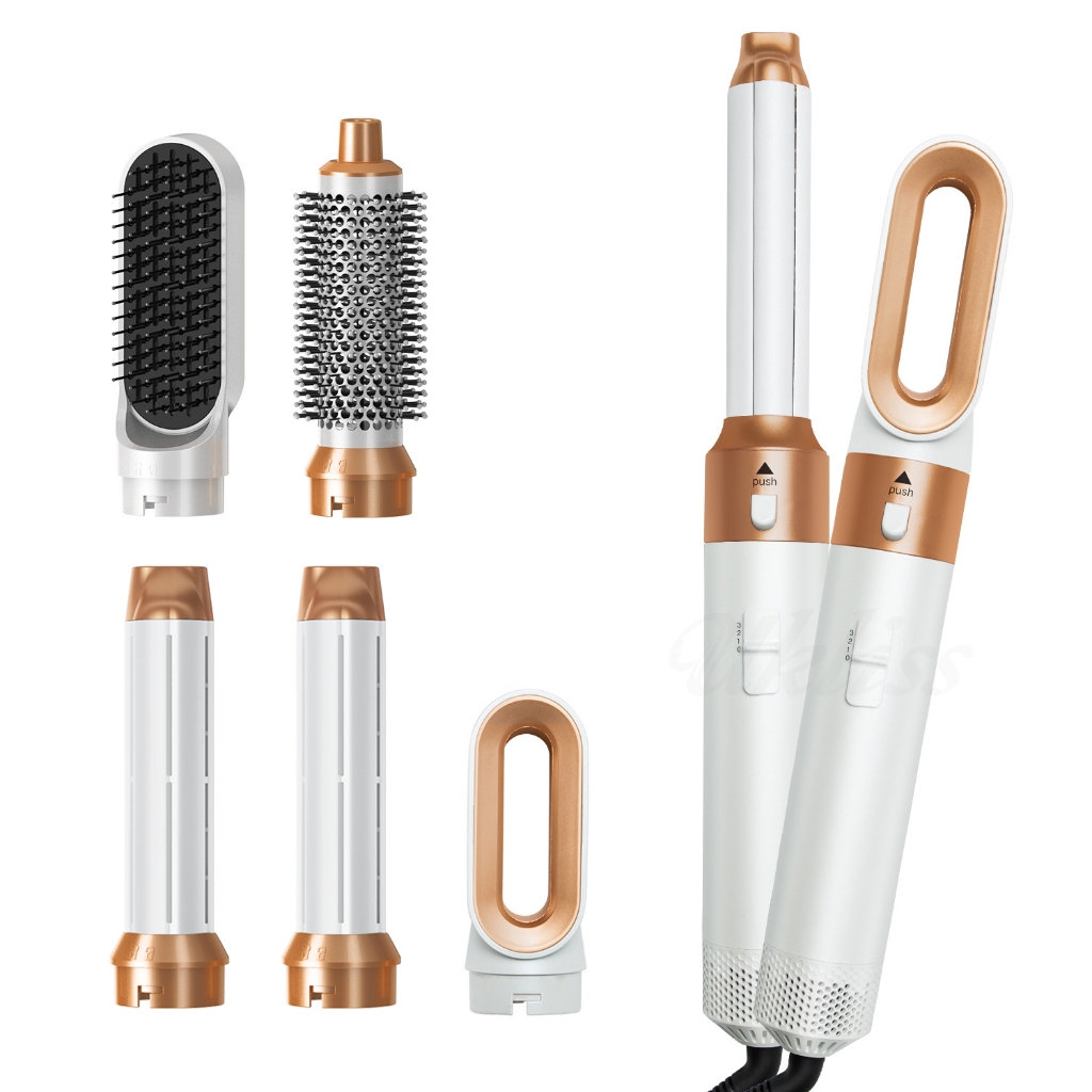 Secador De Cabelos Profissional 5 Em 1Automático De Modelador alisadora escova de rotativa...