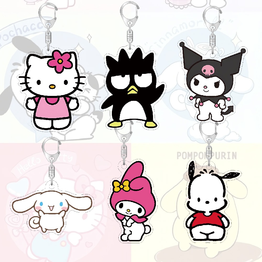 Chaveiro Acrílico Sanrio Kuromi Melodia Dos Desenhos Animados Bonito Sacos Decorativos Mochila Pequeno Pingente Presente em Oferta na Shopee