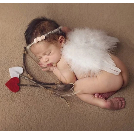 Asa Do Anjo Do Bebê Headband Photo Acessórios Newborn Fotografia Props Outfits Set Fotografia Traje