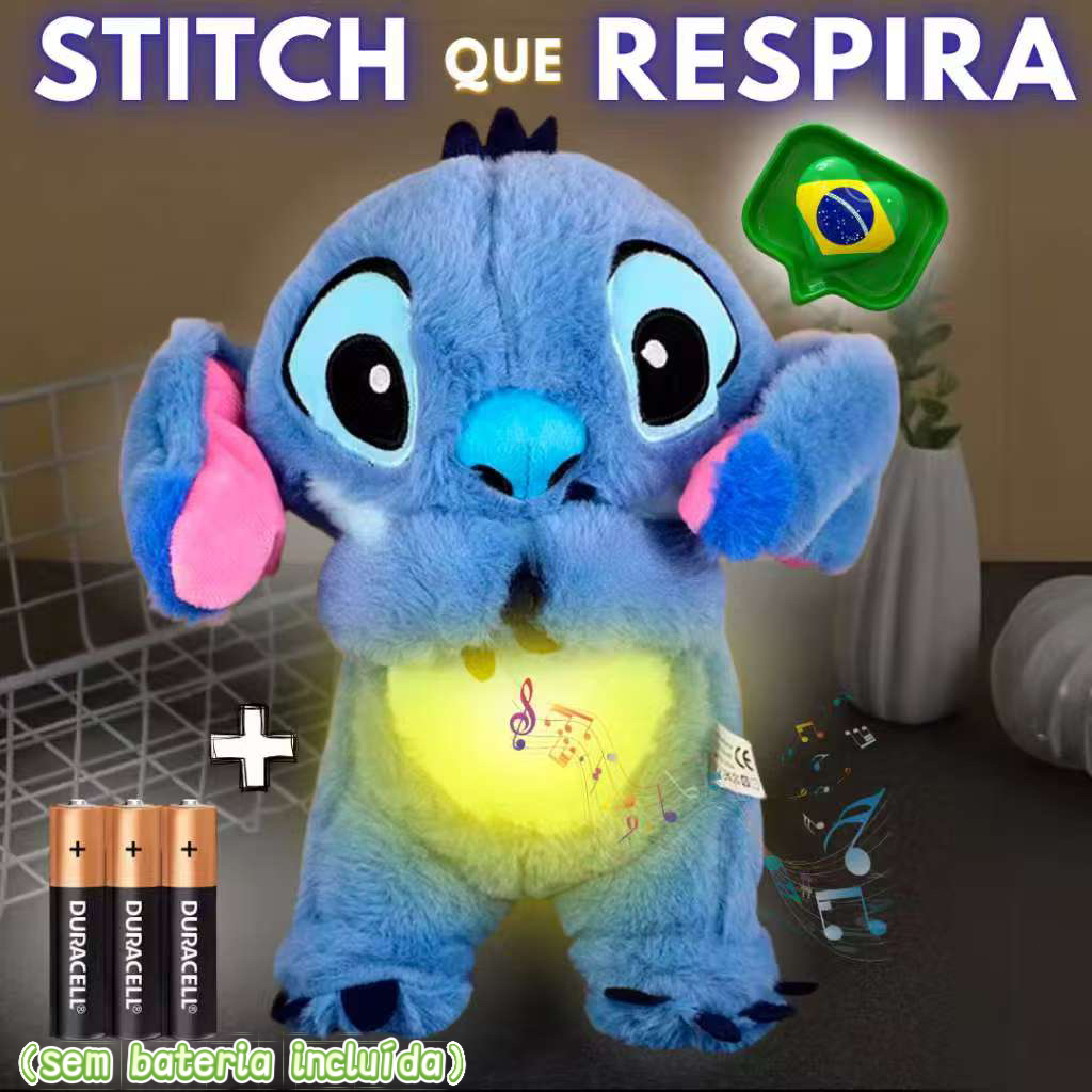 27cm Stitch Que Respira Boneca De Pelúcia Stitch Respira em Oferta na Shopee