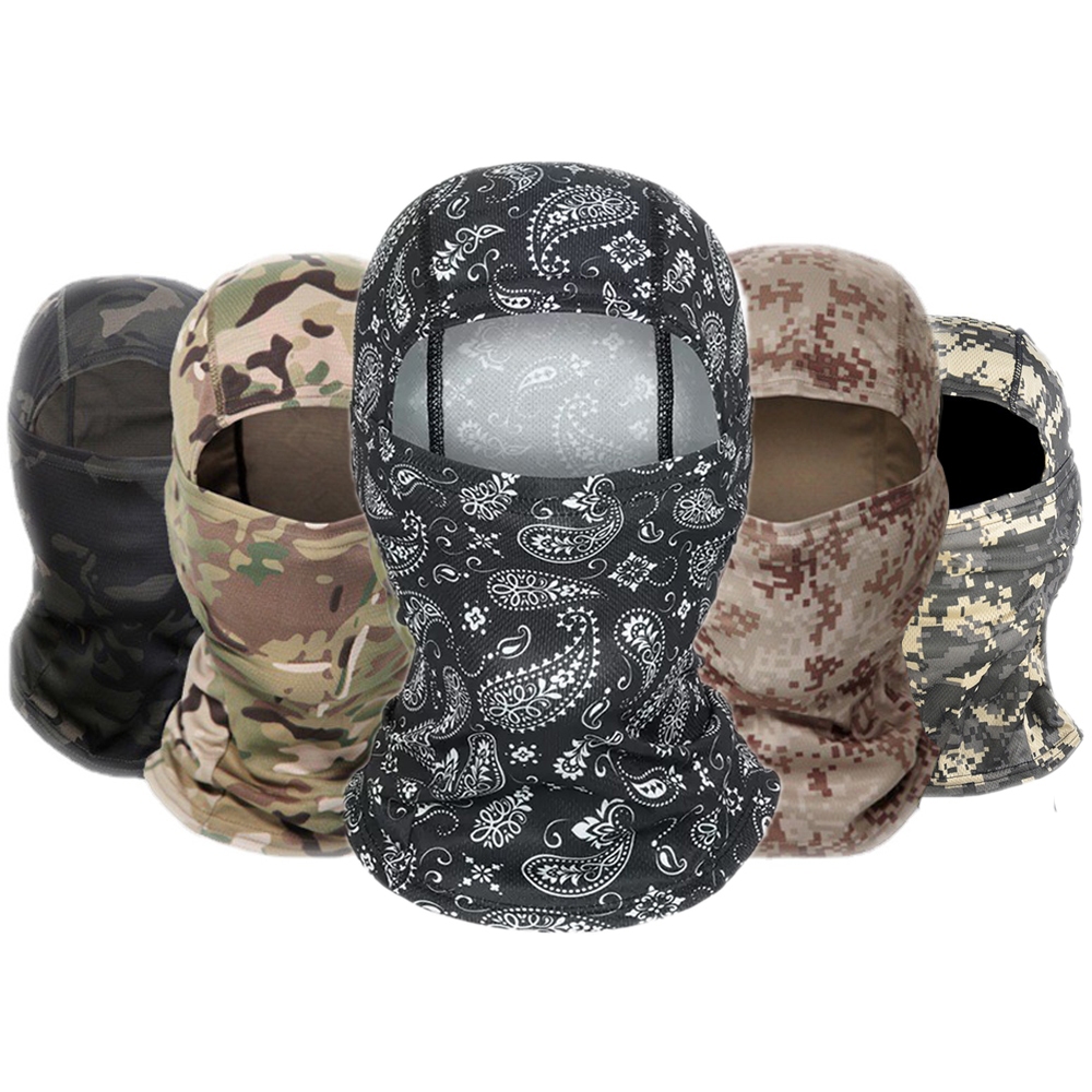 Máscara Facial Balaclava Bandana Hood Headwear Para Ciclismo Sking Camo Resistente Ao Vento em Oferta na Shopee