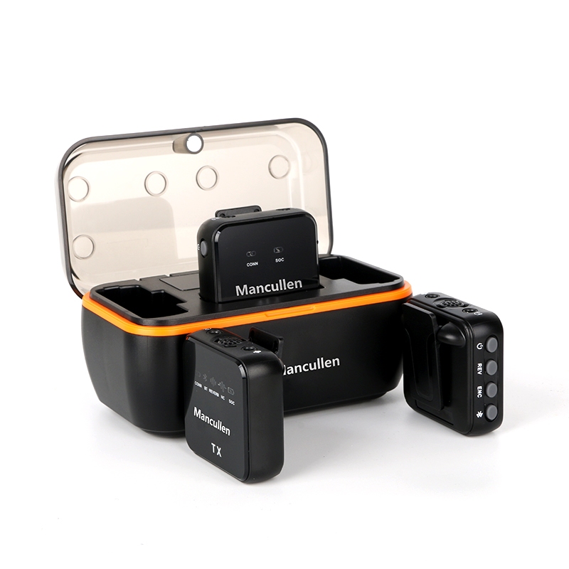 Microfone De Lapela Sem Fio Com Estojo De Carregamento Mini Para Câmeras iPhone Android Vlog