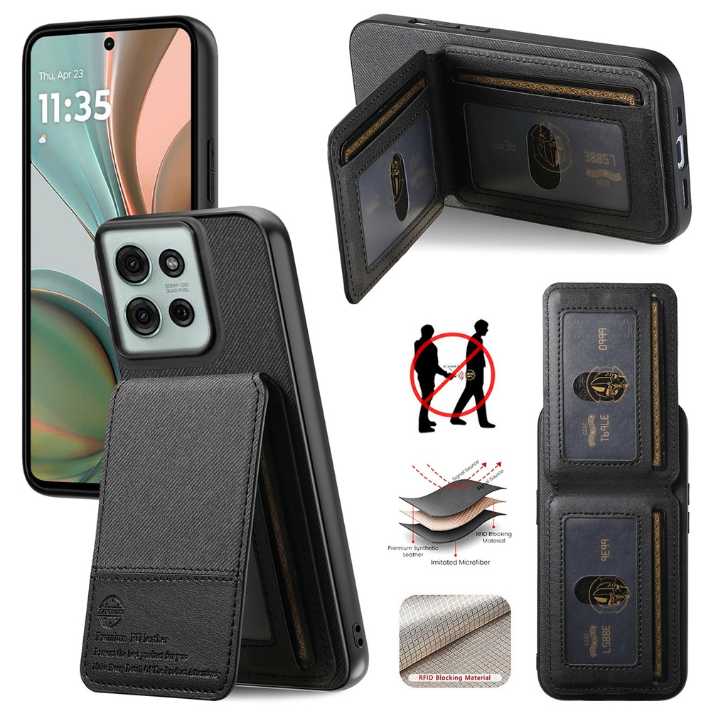 Nova Embalagem Para Motorola Moto G86/G56/G06/G85/G75/G55/G45/G35/G15/G05 Caso Com Carteira Slot Cartão De Crédito em Oferta na Shopee