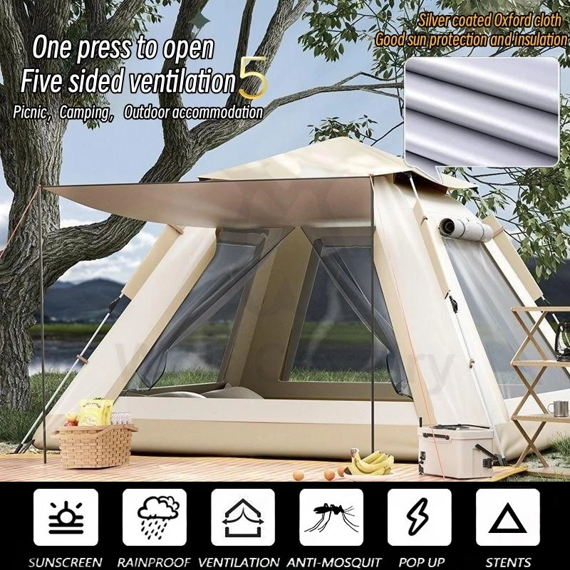 Tenda Familiar Para 6 A 8 Pessoas , Barraca Ao Ar Livre Acampamento Automática , Abertura Rápida , Caminhada , Viagem