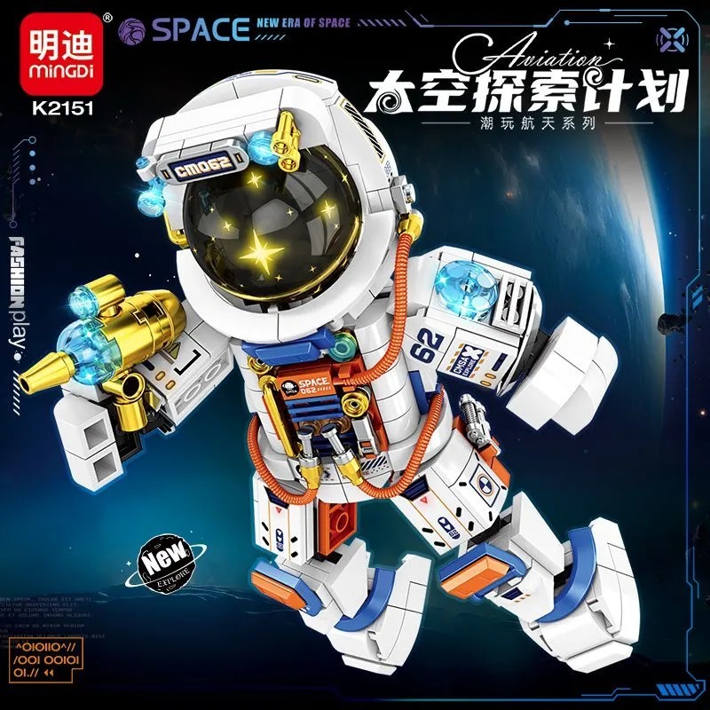 Novo compatível Lego blocos de construção foguete estação espaço astronauta brinquedos montagem modelo crianças bloco co