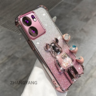 Capa Para OPPO Reno 13F 5G , Estética , Galvanoplastia , anti-Queda , De Telefone , Urso De Desenho Animado , Suporte Gi em Oferta na Shopee