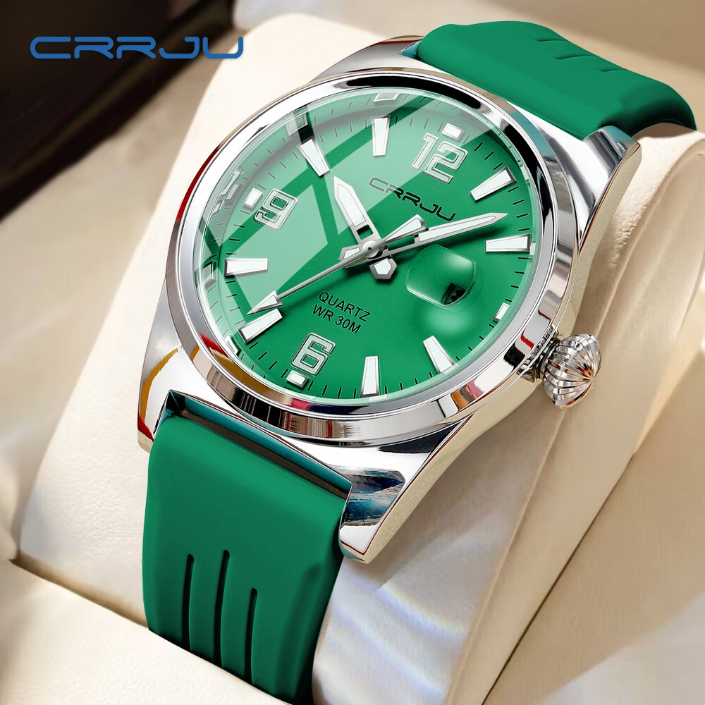 CRRJU top Luxo Moda Tendência Relógio Masculino design Simples Esportes De Quartzo À Prova D'água 5027 X em Oferta na Shopee