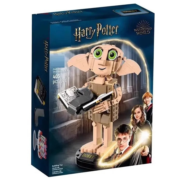 Compatível com Lego Harry Potter 76421 Elf Dobby Magic Castle Hogwarts Crianças Montadas Bloco de Construção Brinquedos
