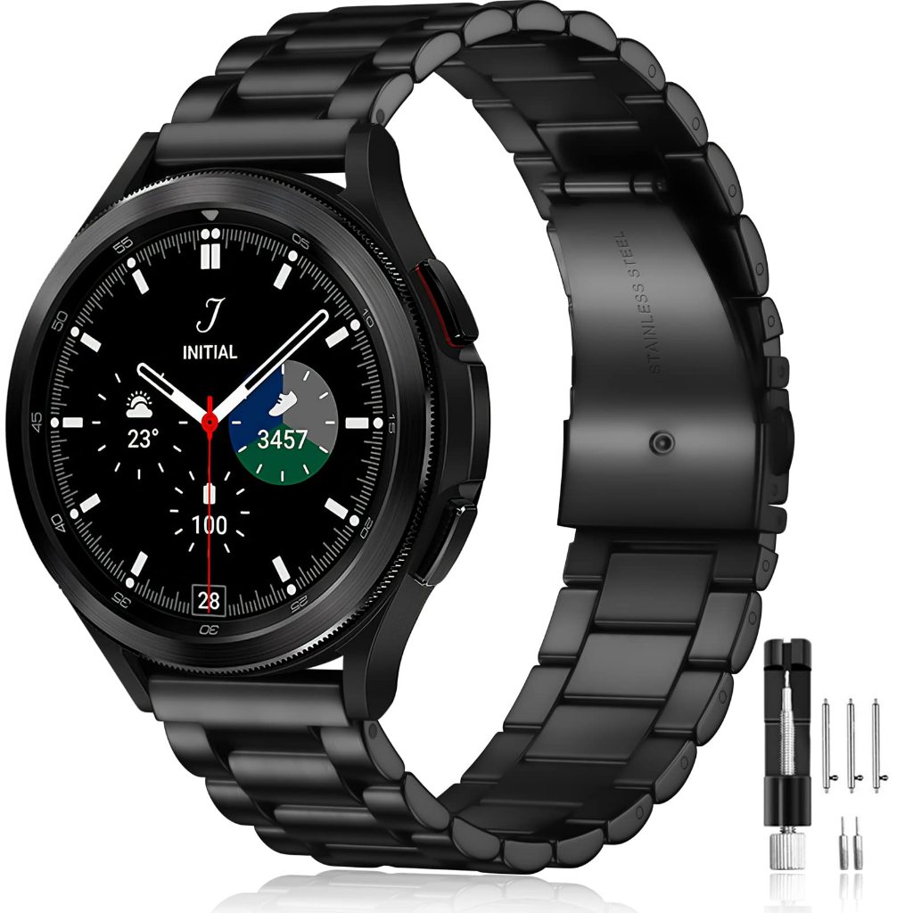 Pulseira De 18mm 20mm 22mm Para Smartwatch Amazfit GTS 4/4 MINI GTR 3/3pro Aço Inoxidável