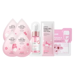 LAIKOU Sakura Máscara Com Ponta Brilhante Para Cuidados A Pele 7pçs
