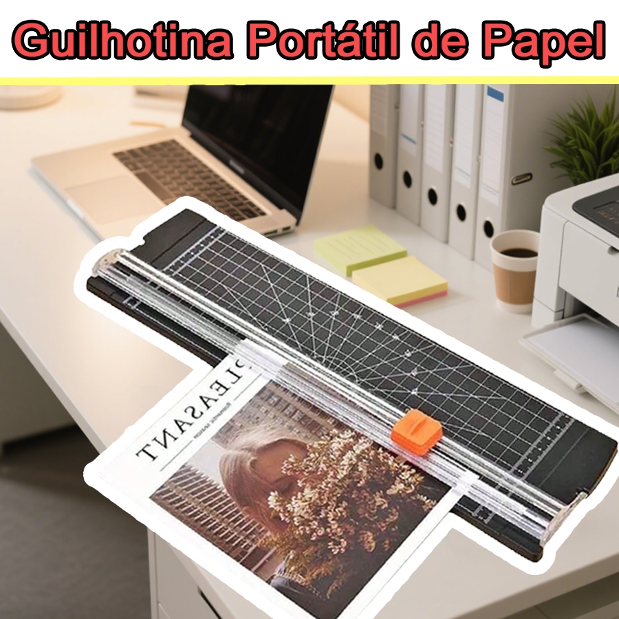 Guilhotina cortador de papel A4,Cortador de Papel Eficiente com Lâmina de Precisão, Cortador de papel profissional,
