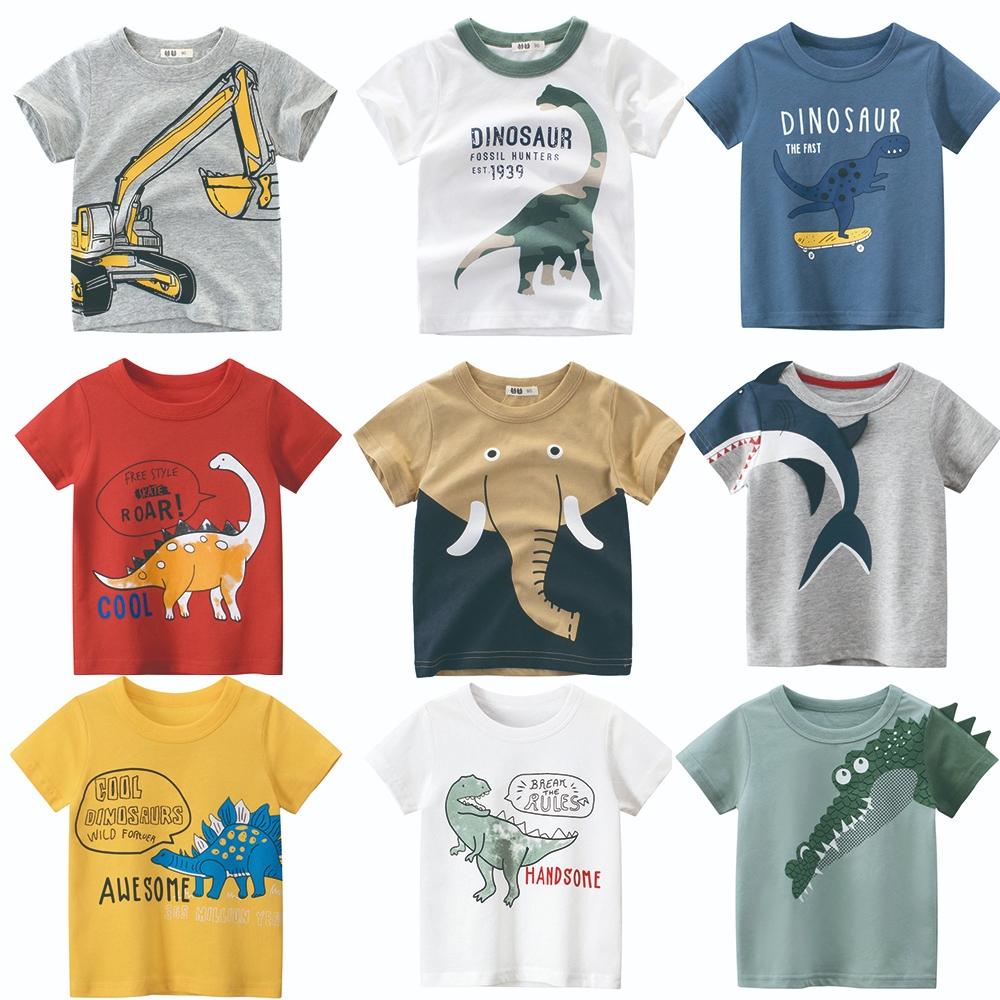 Crianças T Camisa Meninos Camisetas Meninas Topos Roupas De Bebê Manga Curta Impressão Dos Desenhos Animados Algodão
