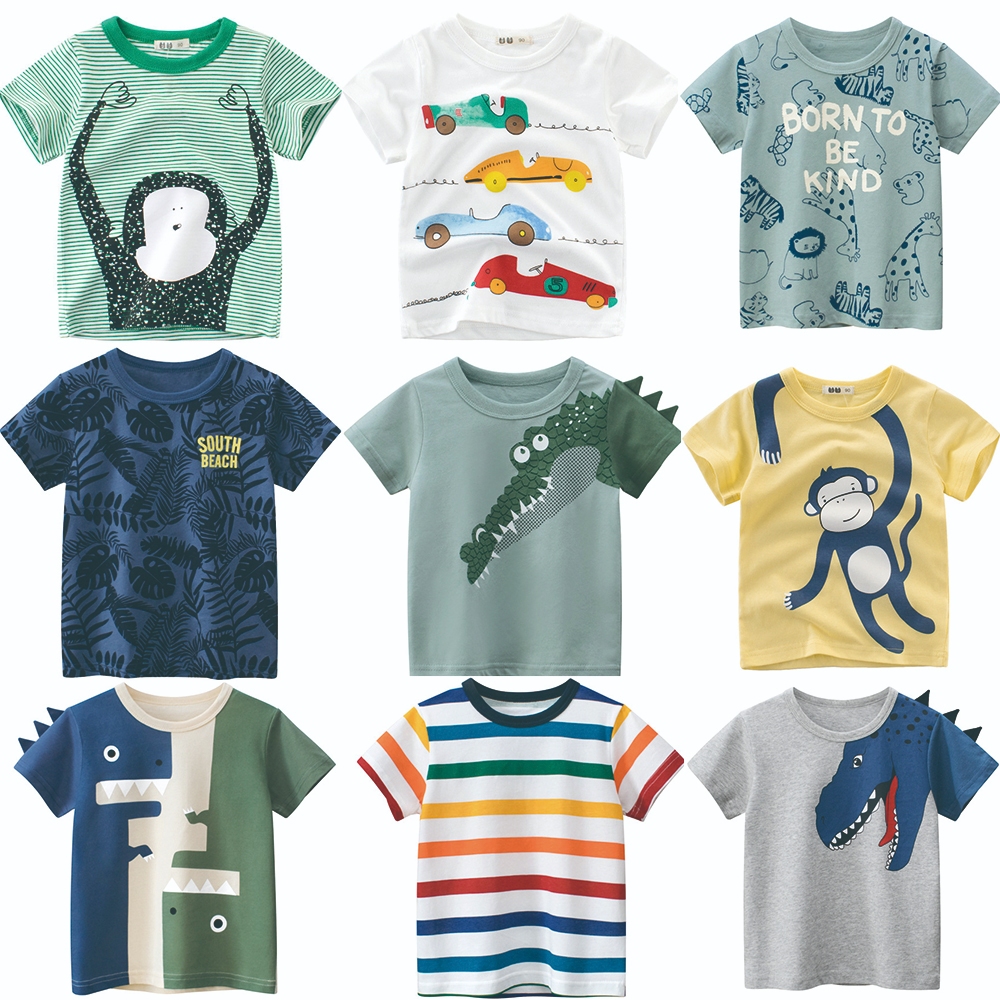Crianças T Camisa Meninos Camisetas Meninas Topos Roupas De Bebê Manga Curta Impressão Dos Desenhos Animados Algodão Mod