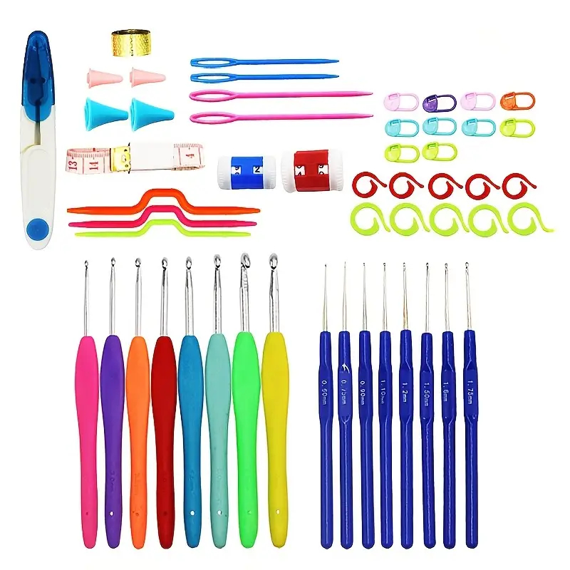 KIT 53/14 Peças kit De Crochê Ferramentas De Tricô À Mão Conjunto Completo Gancho new_life em Oferta na Shopee