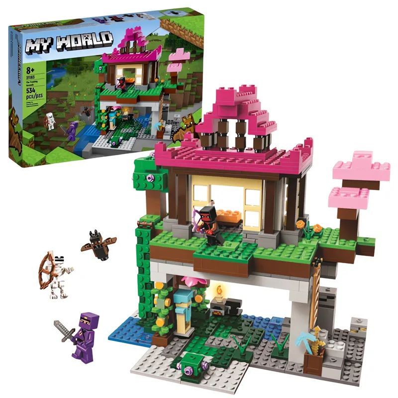 534 pçs compatível Lego série treinamento lote 60158 Steve selva cachoeira meninos meninas bloco de construção brinquedo