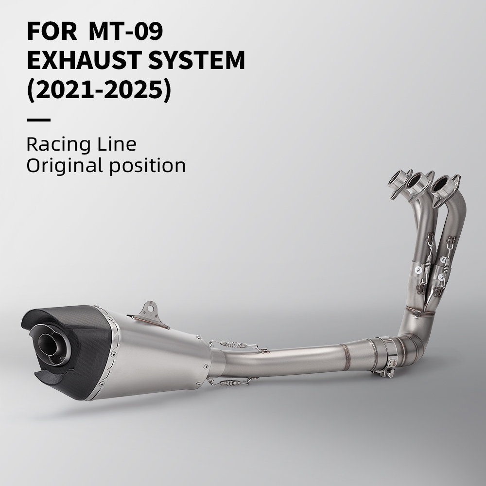 Para MT09 XSR900 Yoshimura Race AT2 Silenciador Inoxidável 2021-2025 Sistemas Completos Da Motocicleta Escape Tubo De Li