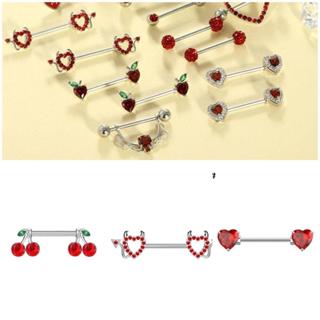 Joias piercing De Haste Reta De Aço Inoxidável Em Forma De Coração em Oferta na Shopee