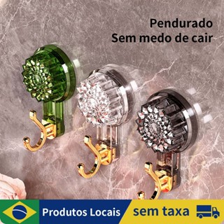 rack De Armazenamento Suspenso De Parede , Gancho Forte , Sem Perfuração , Para Banheiro em Oferta na Shopee