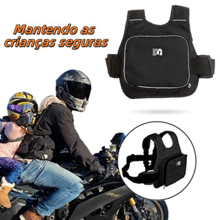 Colete Cinto de Segurança Infantil Para Andar Moto Criança Arnês de Bolsa de Armazenamento Portátil