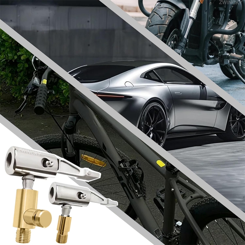 Conector Da Válvula Bomba Do Inflador Mandril De Ar Pneu Carro Com Peças De Reparo Mangueira Inflável Farpa