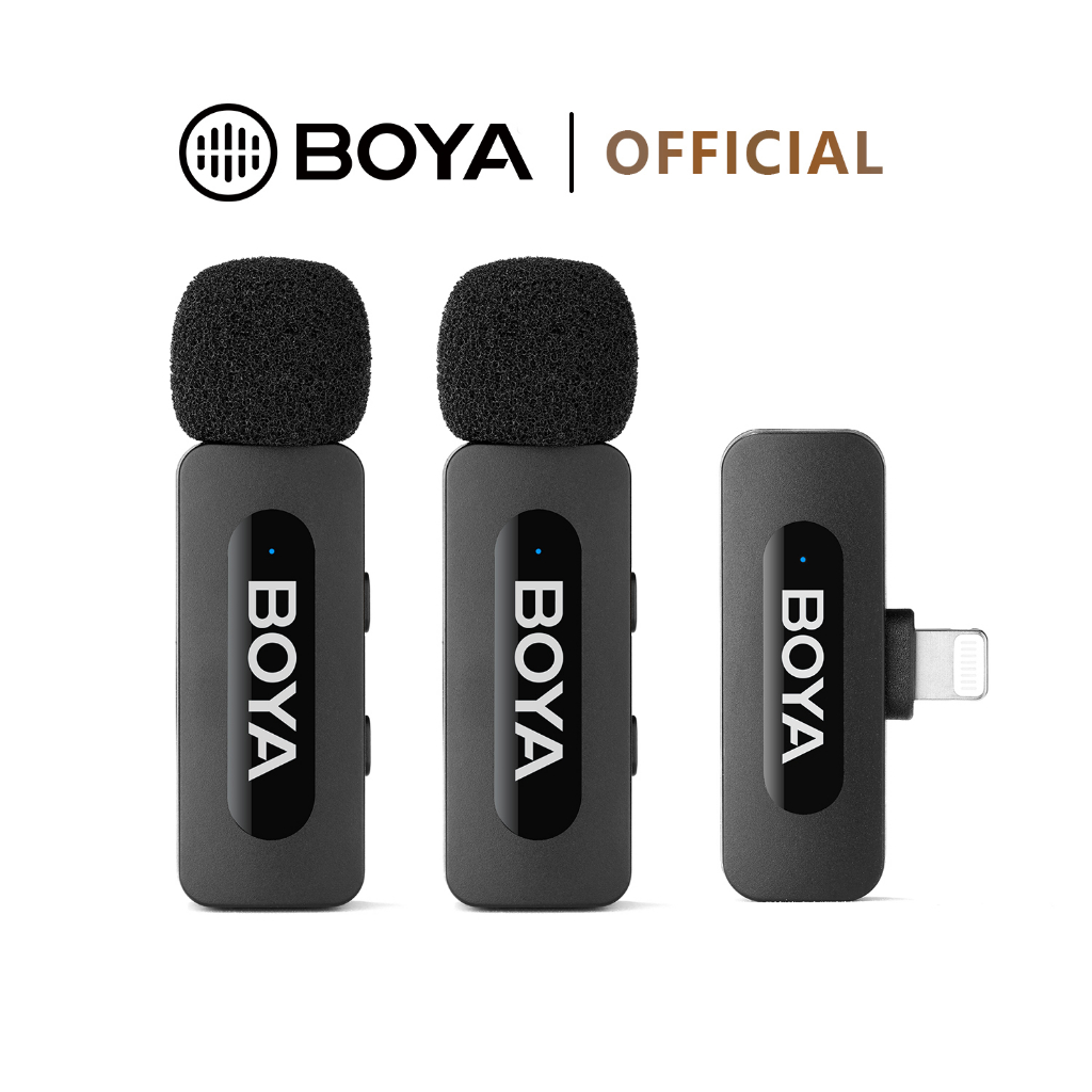BOYA BY-V10/V20 Microfone Sem Fio Com Cancelamento De Ruído De Lapela Para Telefone Vlog USB-C em Oferta na Shopee
