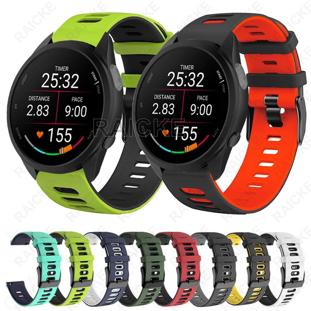 Silicone Sport Strap Watch Band para Garmin Vivoactive 5 6 3 Música /Forerunner 55/165/245/645/158/168/Approach S50 em Oferta na Shopee