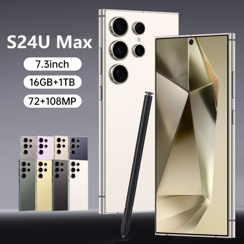 Smartphone S24u Max Celular 16+1tb 7.3 Polegadas Cartão Sim Duplo Celulares Telefone Android