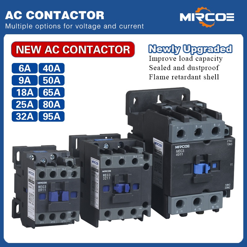 MIRCOE 6A A 95A Novo Contator Magnético Ca CJX2 (LC1-D Para Motor De Partida E Painel De Controle Elétrico