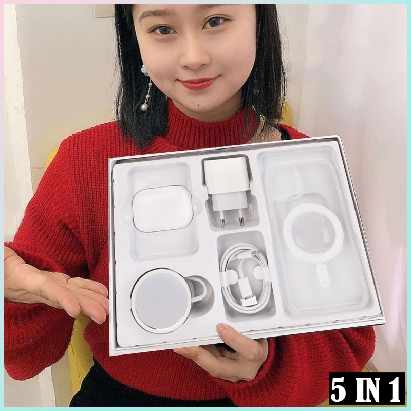 kit Iphone 5 Em 1 MagSafe De Cinco Peças/Capa De Telefone/Cabo De Dados/AirPods 13/11mini/...